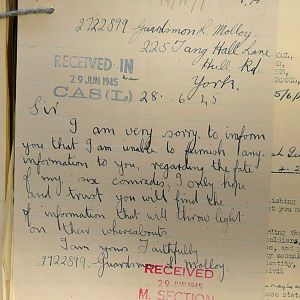 1st Battalion Irish Guards, Italy, Missing Personnel file