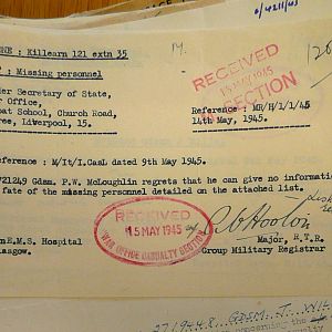 1st Battalion Irish Guards, Italy, Missing Personnel file