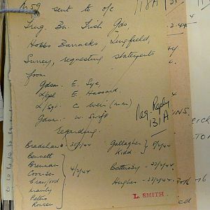 1st Battalion Irish Guards, Italy, Missing Personnel file