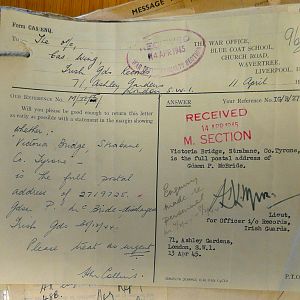 1st Battalion Irish Guards, Italy, Missing Personnel file