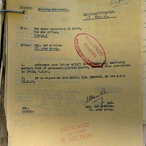 1st Battalion Irish Guards, Italy, Missing Personnel file