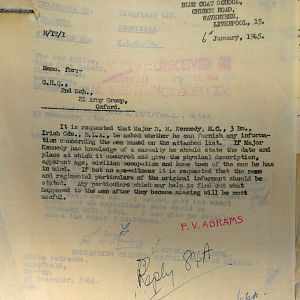 1st Battalion Irish Guards, Italy, Missing Personnel file