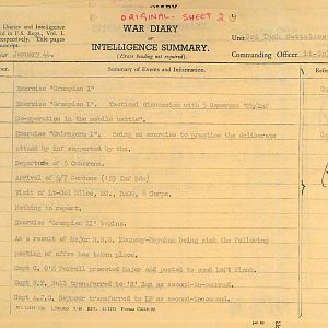 January War Diary, 3 Tank Battalion Scots Guards 1944