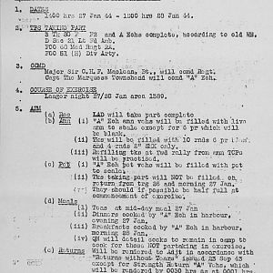 January Appendices, 3 Tank Battalion Scots Guards 1944