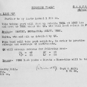 February Appendices, 3 Tank Battalion Scots Guards 1944