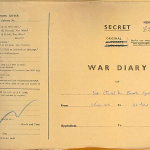 March War Diary, 3 Tank Battalion Scots Guards 1944