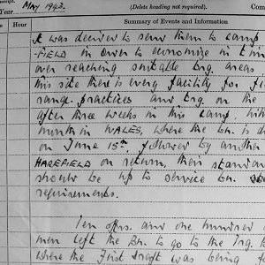 May War Diary, 3rd Battalion Irish Guards, 1943