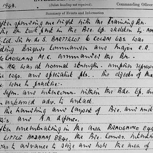 May War Diary, 3rd Battalion Irish Guards, 1943