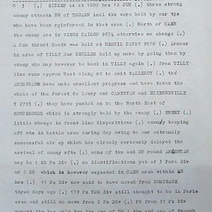 June War Diary, G Branch Guards Armoured Division, 1944
