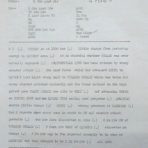 June War Diary, G Branch Guards Armoured Division, 1944