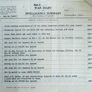 August War Diary, Guards Armoured Division, G Branch, 1944
