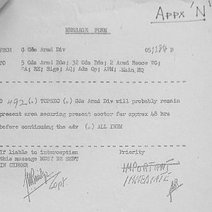 August War Diary, Guards Armoured Division, G Branch, 1944