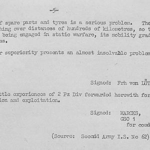 August War Diary, Guards Armoured Division, G Branch, 1944