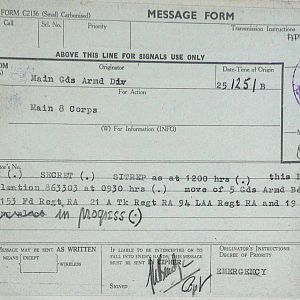 August War Diary, Guards Armoured Division, G Branch, 1944