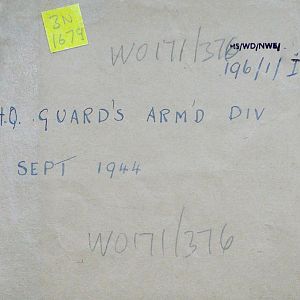 September War Diary, Guards Armoured Division, G Branch, 1944