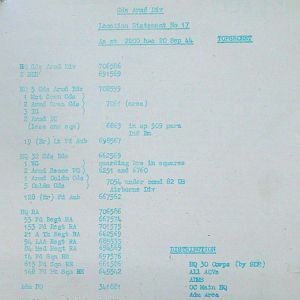 September War Diary, Guards Armoured Division, G Branch, 1944