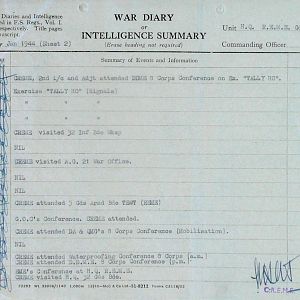 January War Diary, Guards Armoured Division C.R.E.M.E., 1944