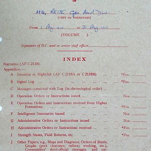 August War Diary, Guards Armoured Division C.R.E.M.E., 1944