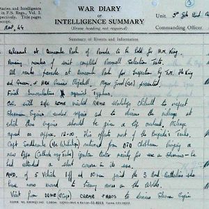 March War Diary, 5th Guards Armoured Brigade Workshops, REME, 1944
