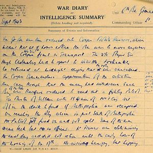 September War Diary, 6th Motor Battalion Grenadier Guards, 1943
