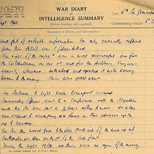 September War Diary, 6th Motor Battalion Grenadier Guards, 1943