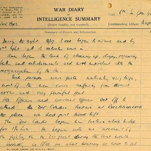 November War Diary, 6th Motor Battalion Grenadier Guards, 1943