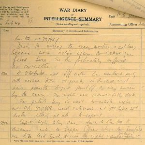 February War Diary, 6th Battalion, Grenadier Guards, Jan - Mar 1944