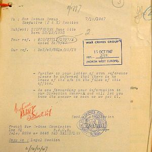 Detention of Feldwebel Ludwig Kiechle