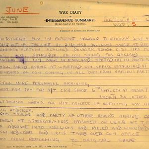 June 1940 War Diary, 1 Guards Brigade Anti-Tank Company