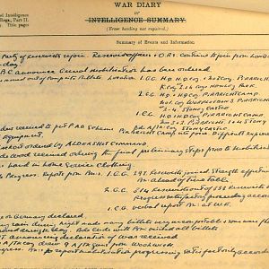 September 1939 War Diary, 7 Guards Brigade, Headquarters