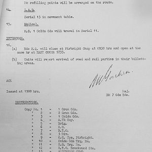 September 1939 War Diary, 7 Guards Brigade, Headquarters