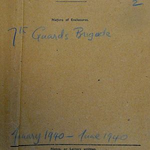 January 1940 War Diary, 7 Guards Brigade, Headquarters