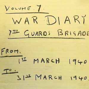 March 1940 War Diary, 7 Guards Brigade, Headquarters