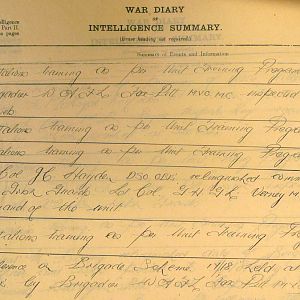 September & October 1940 War Diary, 20 Guards Brigade, Headquarters