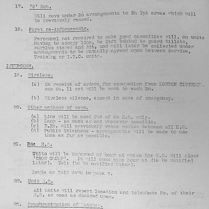 February 1941 War Diary, 20 Guards Brigade, Headquarters