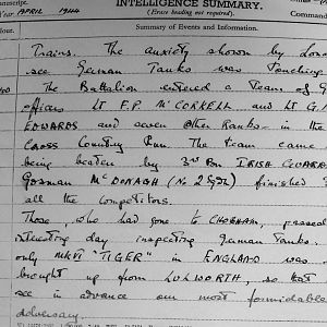 April War Diary, Irish Guards, 2 Armoured Battalion