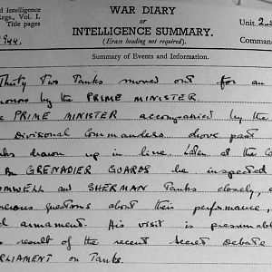 March War Diary, Irish Guards, 2 Armoured Battalion