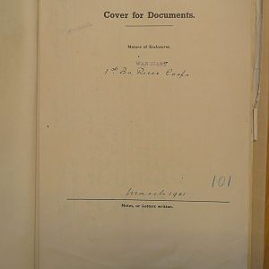 1 Recce War Diary March 1941