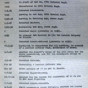 A-B Who's Who of senior German Army officers (Birley's Bible)
