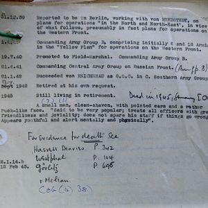 A-B Who's Who of senior German Army officers (Birley's Bible)