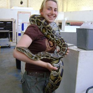 Grand-daughter No2. with a bloody big snake !