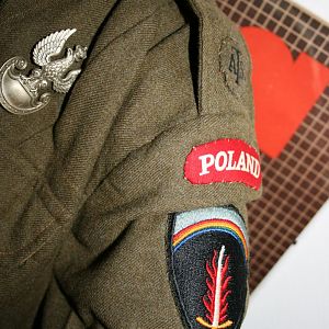 Polish ATS  Sergeant Jacket DR patch sheaf and Poland titles.