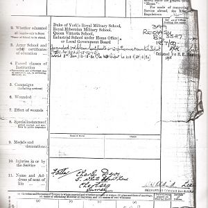 Spr Edward Albert Dyos - Army Records