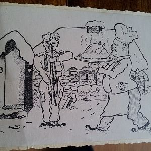 42/53 Field Battery, 2nd Field Regiment, BEF 1939 christmas card inside