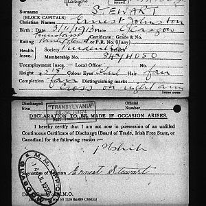 Ernest Stewart 1936 Discharge Papers