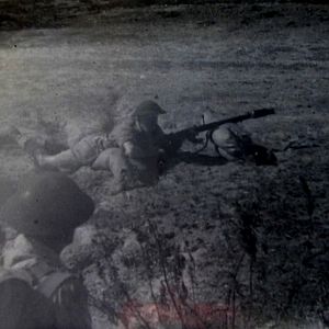 Rifle grenade training.