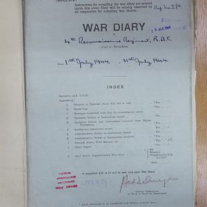 4 Recce Regt War Diary July 1944