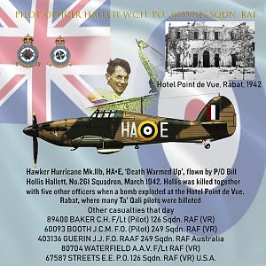 HALLETT W.C.H. P.O. Pilot 126 Sqdn. RAF