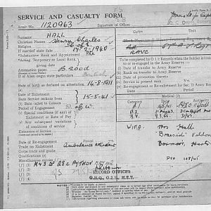 Service And Casualty Form P1