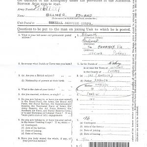 Edward Bulmer Army Service Papers 1